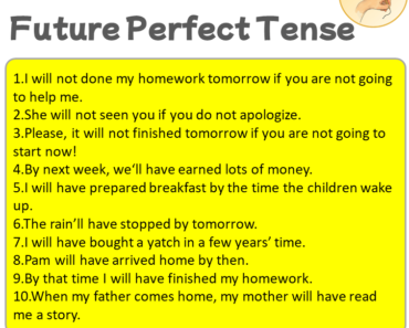 10 Sentences of Future Perfect Tense Examples