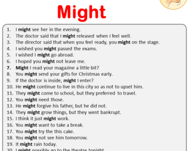 20 Examples Sentences of Might, Modal Might Sentences