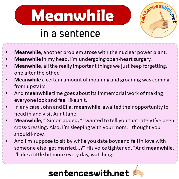 Meanwhile in a Sentence, Sentences of Meanwhile in English