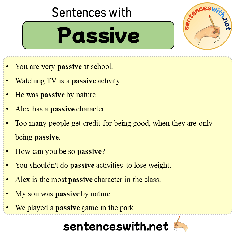 Sentences with Passive, 12 Sentences about Passive