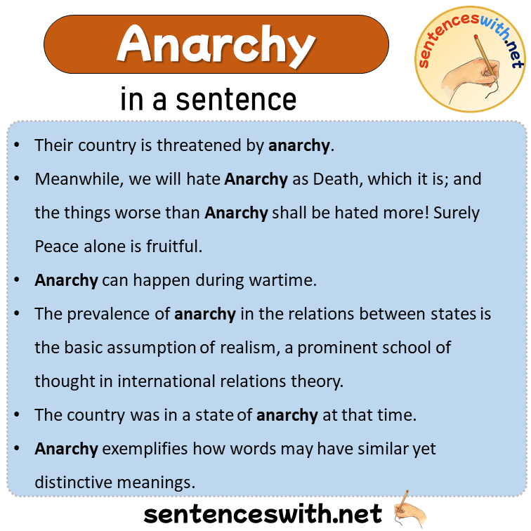 Anarchy in a Sentence, Sentences of Anarchy in English