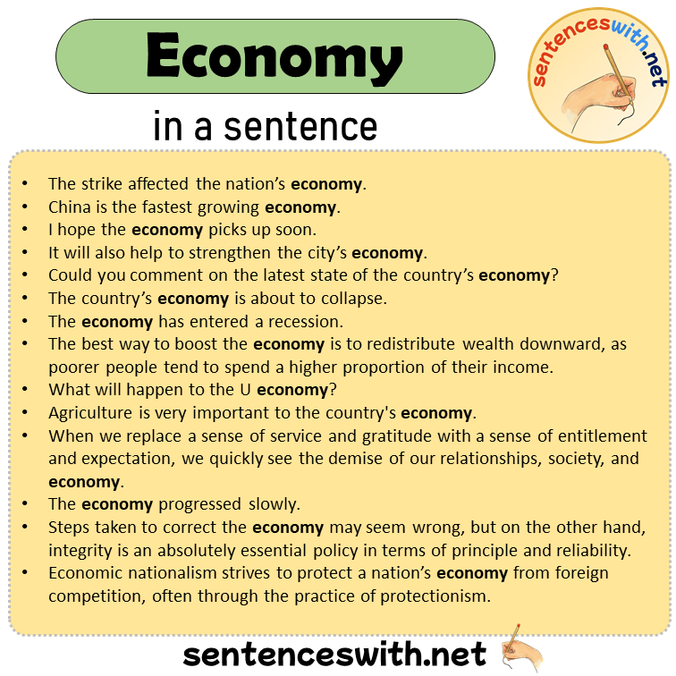 Economy in a Sentence, Sentences of Economy in English