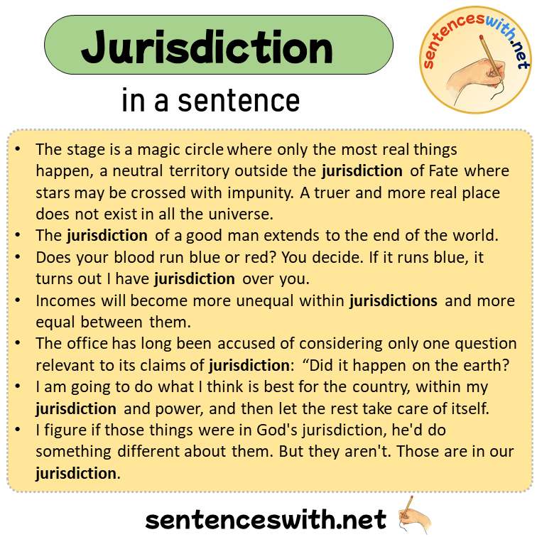 Jurisdiction in a Sentence, Sentences of Jurisdiction in English