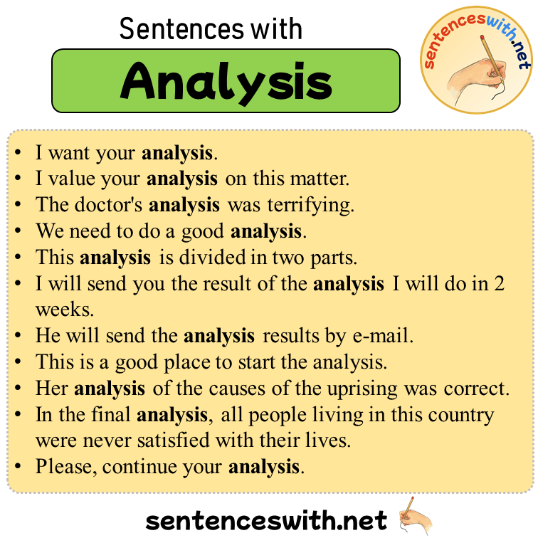 How To Use The Word Analysis In A Sentence