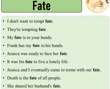 Sentences with Fate, Sentences about Fate in English