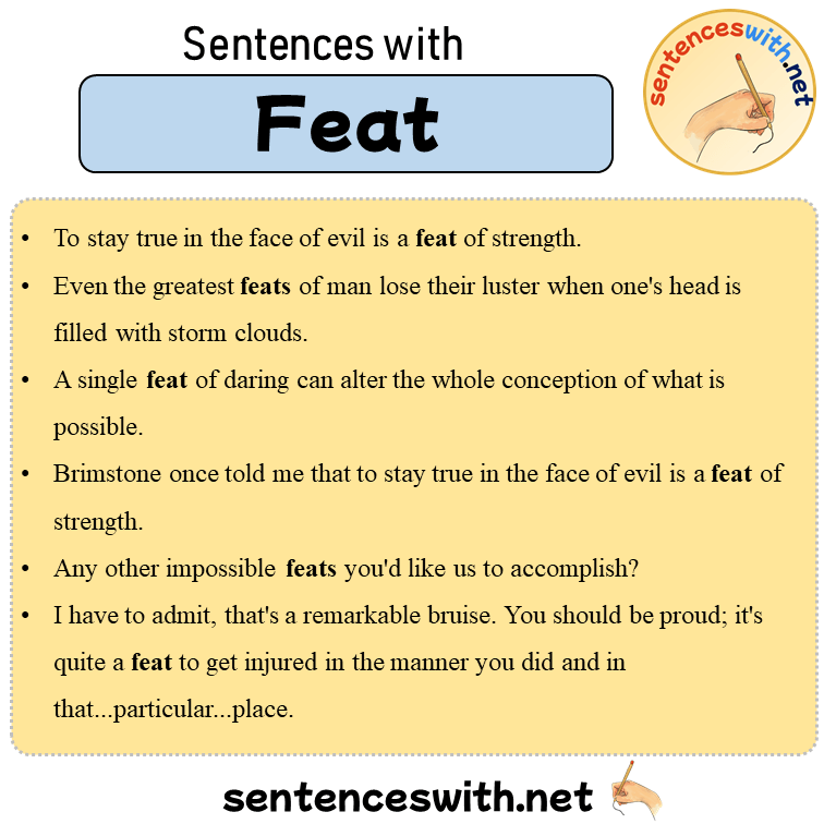 Sentences with Feat, Sentences about Feat in English