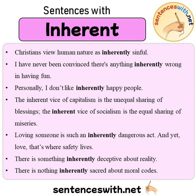 Sentences with Inherent, Sentences about Inherent in English