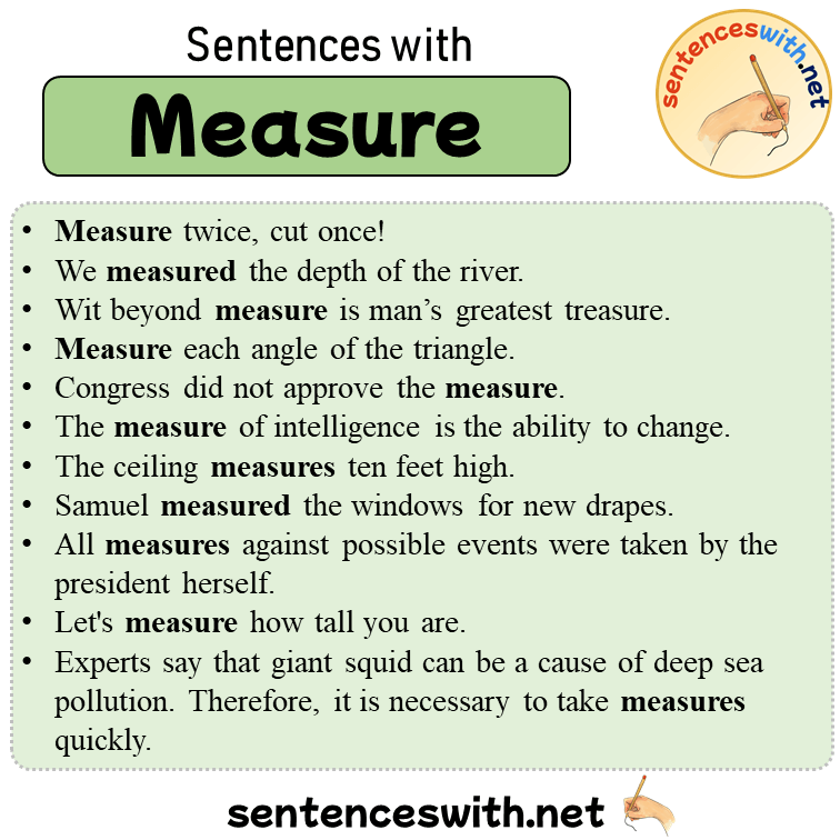 Sentences With Measure, 11 Sentences About Measure In English ...