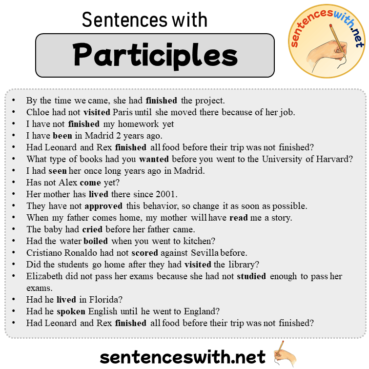 Sentences with Participles, 19 Sentences about Participles in English