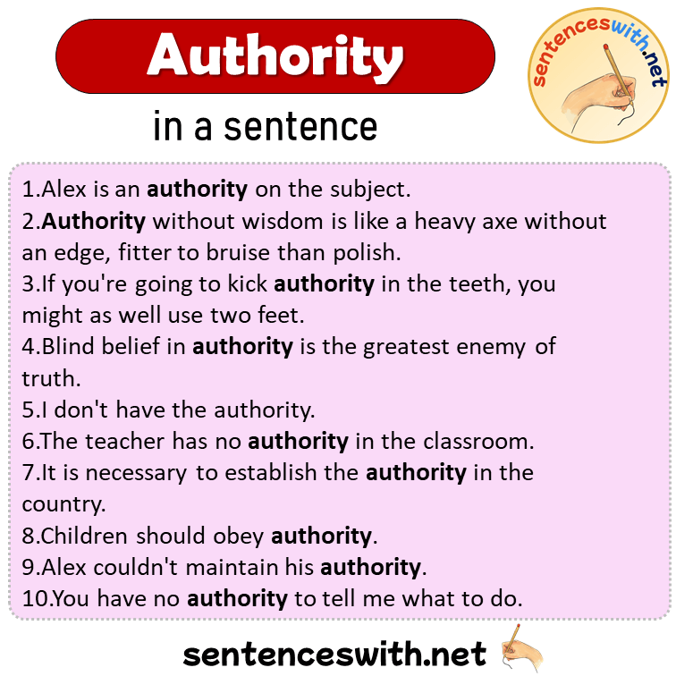 Authority in a Sentence, Sentences of Authority in English