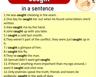 Caught in a Sentence, Sentences of Caught in English
