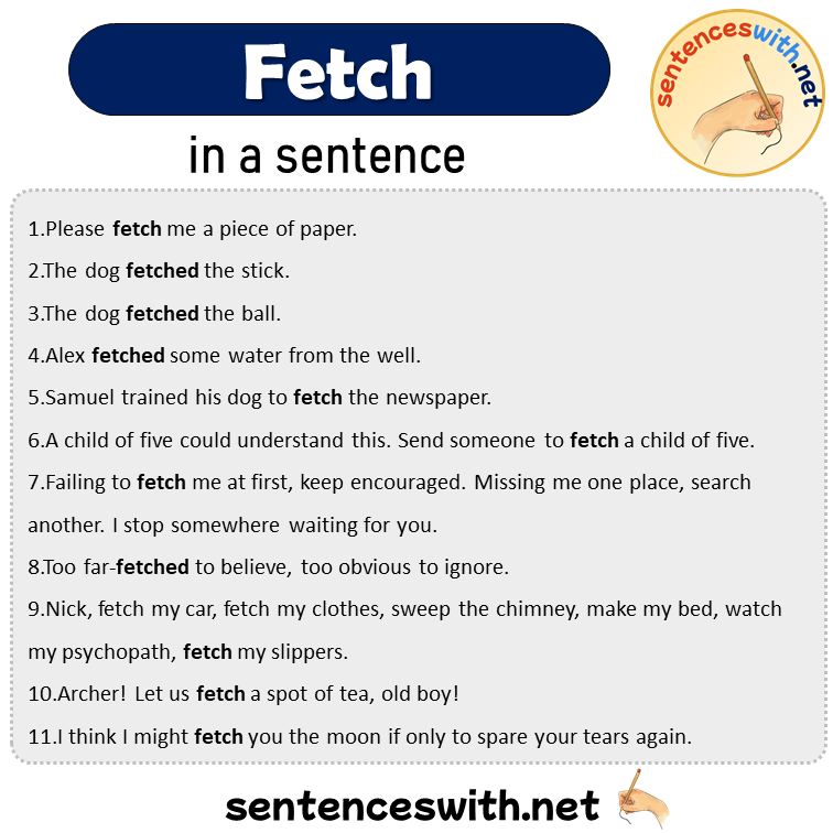 Fetch in a Sentence, Sentences of Fetch in English