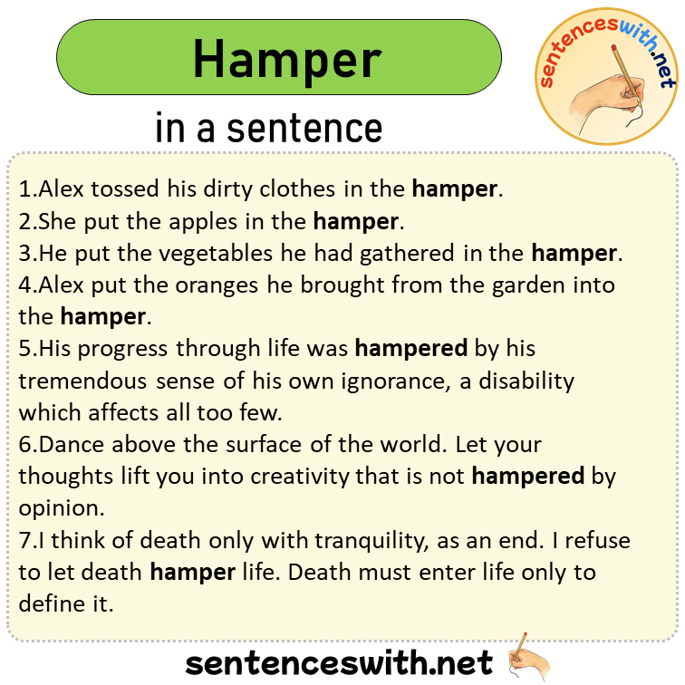 Hamper in a Sentence, Sentences of Hamper in English