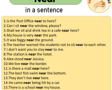 Near in a Sentence, Sentences of Near in English