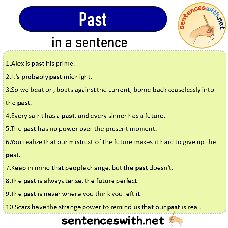 Past in a Sentence, Sentences of Past in English