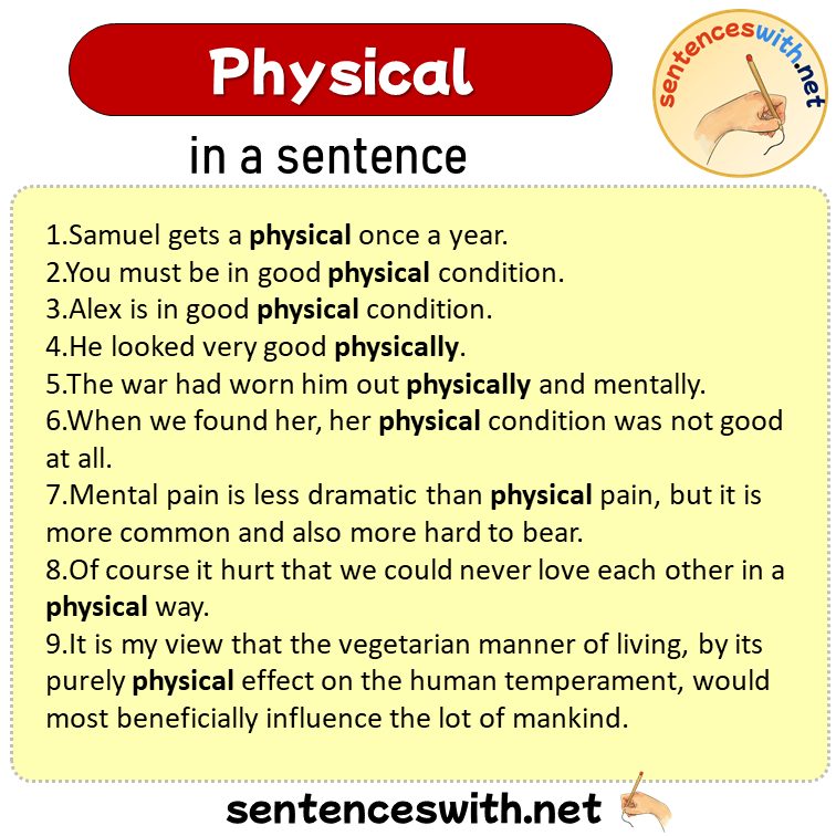 Physical in a Sentence, Sentences of Physical in English