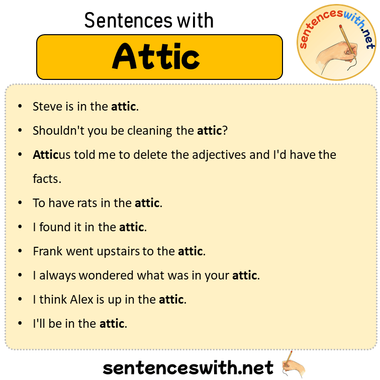 Sentences with Attic, Sentences about Attic in English