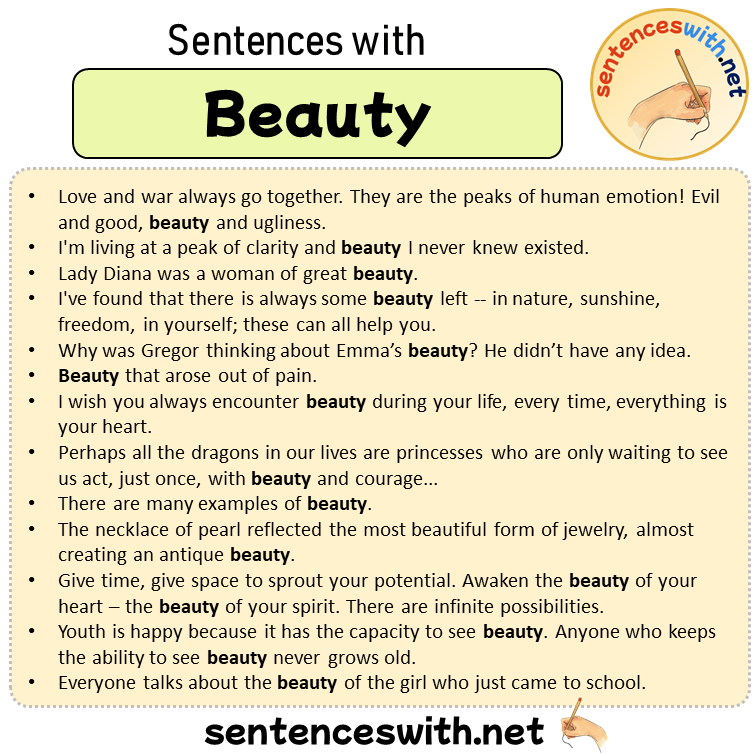 How Do We Use Beautiful In A Sentence