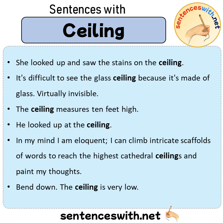 Sentences with Ceiling, Sentences about Ceiling in English