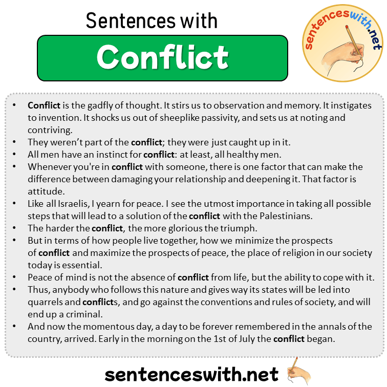 Conflict In A Sentence Example