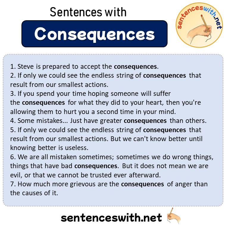 Sentences with Consequences, Sentences about Consequences in English