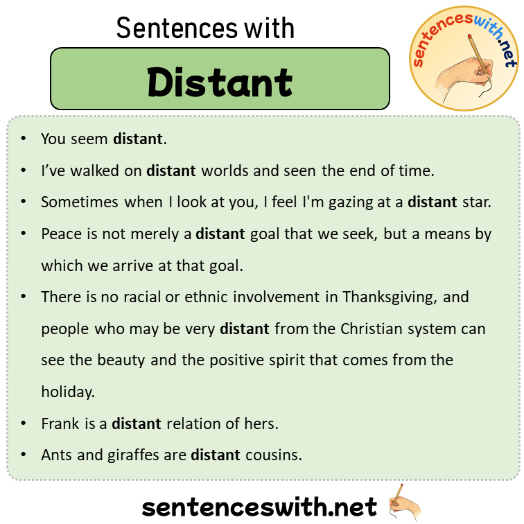 Sentences with Distant, Sentences about Distant in English