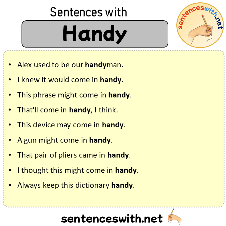 Sentences with Handy, Sentences about Handy in English