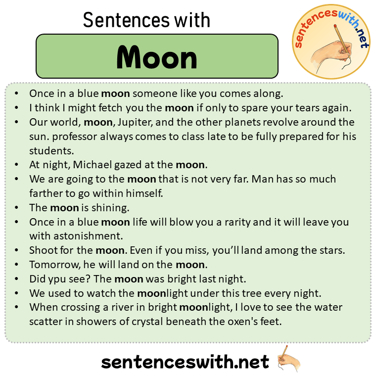 essay kid 5 sentences about moon