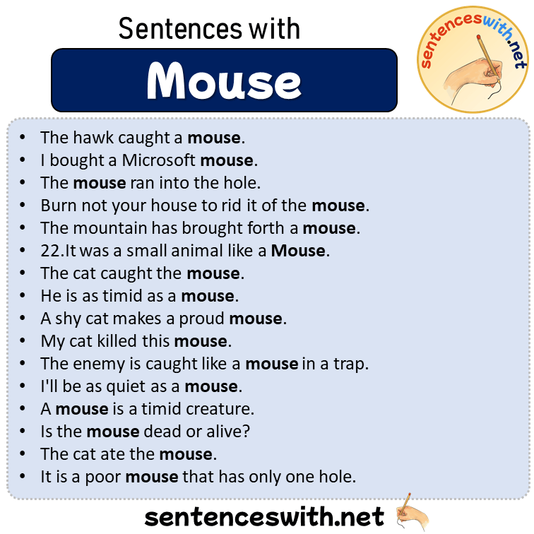 Sentences with Mouse, Sentences about Mouse in English