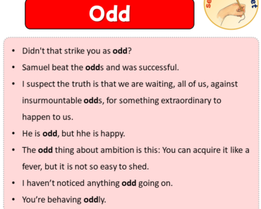 Sentences with Odd, Sentences about Odd in English