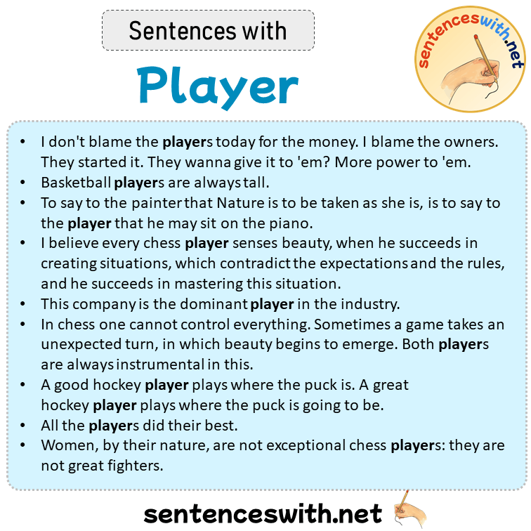 Sentences with Player, Sentences about Player in English