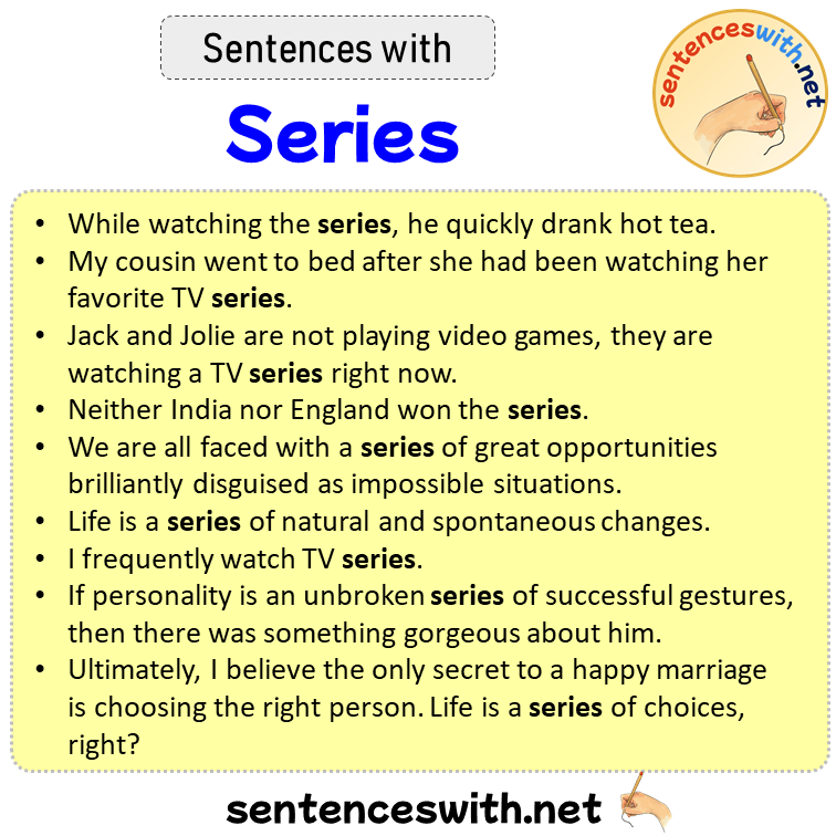 Sentences with Series, Sentences about Series in English