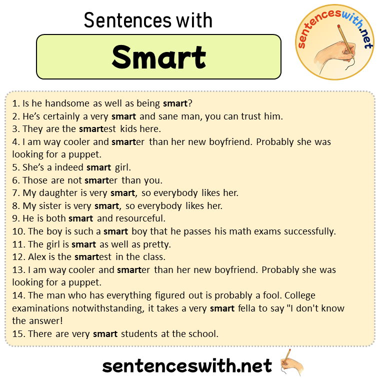Sentences with Smart, Sentences about Smart in English