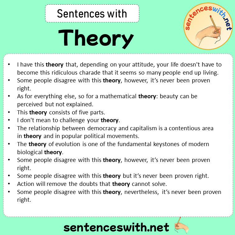 Sentences with Theory, Sentences about Theory in English