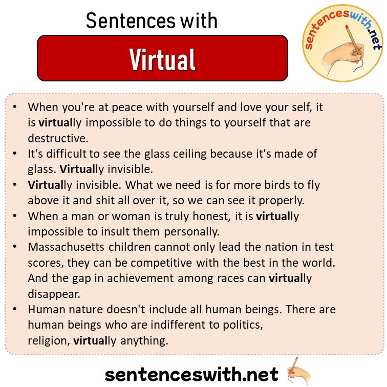 Sentences with Virtual, Sentences about Virtual in English