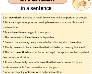Invention in a Sentence, Sentences of Invention in English