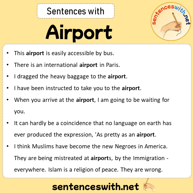 Sentences with Airport, Sentences about Airport in English