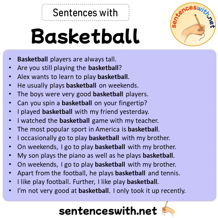 Sentences with Basketball, Sentences about Basketball