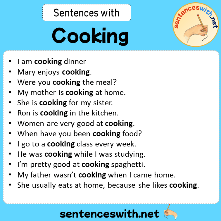 Sentences with Cooking, Sentences about Cooking