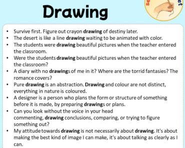 Sentences with Drawing, Sentences about Drawing in English