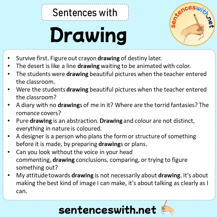 Sentences with Drawing, Sentences about Drawing in English