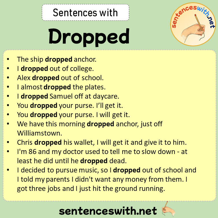 Example Sentence With Drop Out