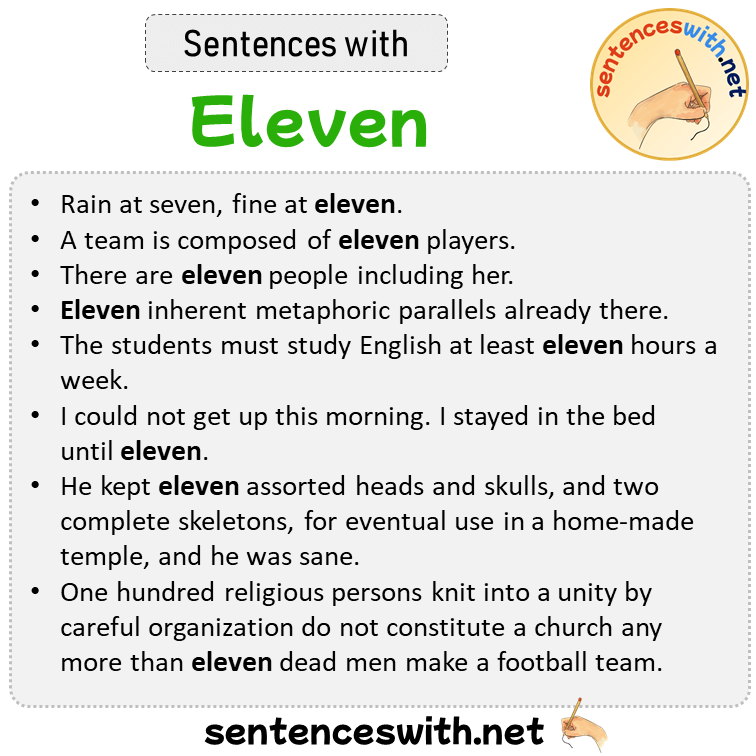Sentences with Eleven, Sentences about Eleven