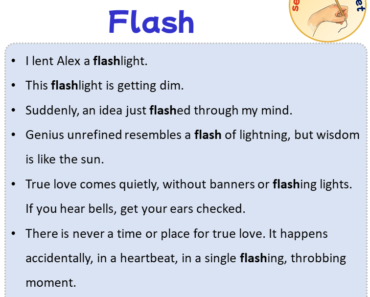 Sentences with Flash, Sentences about Flash