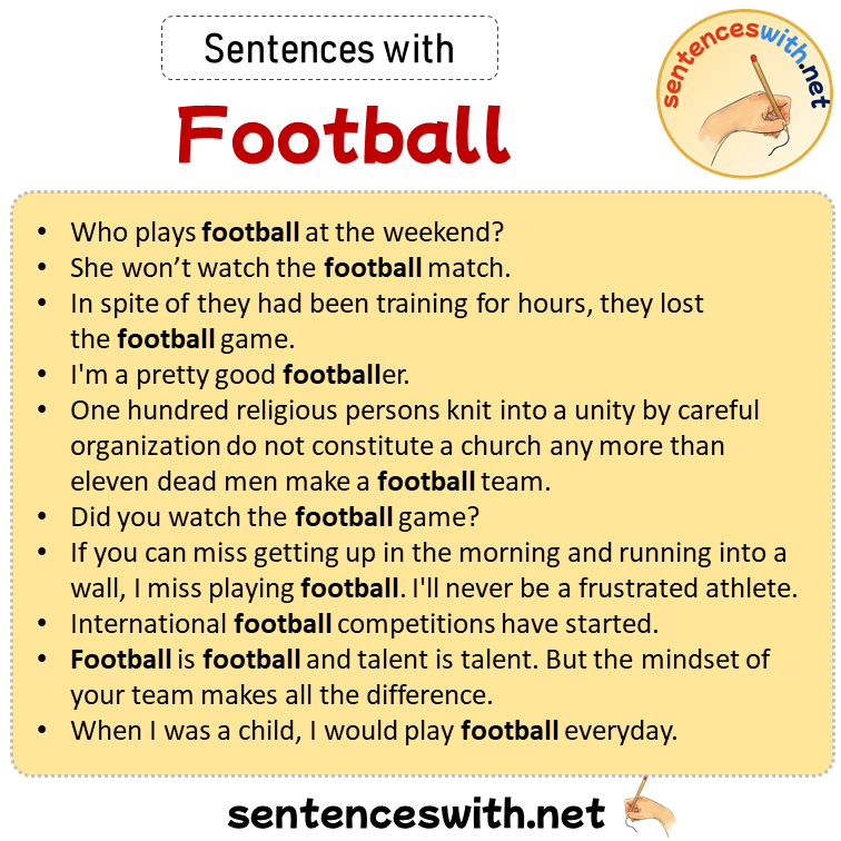 Sentences with Football, Sentences about Football in English