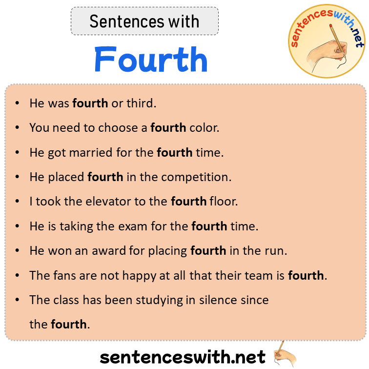 Sentences with Fourth, Sentences about Fourth