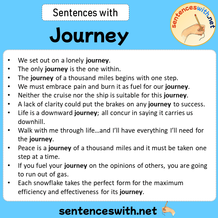 Sentences with Journey, Sentences about Journey