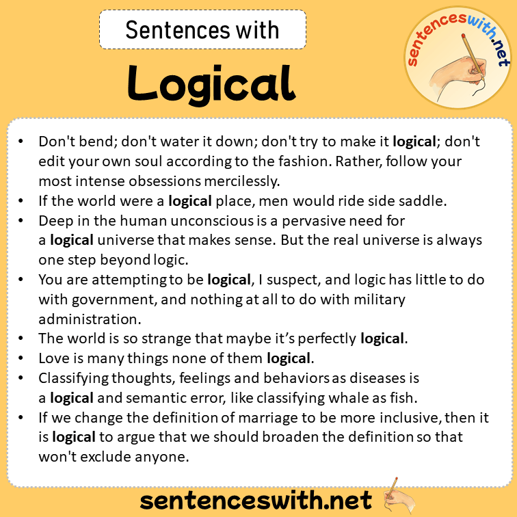 Sentences with Logical, Sentences about Logical in English