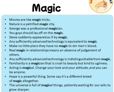 Sentences with Magic, Sentences about Magic