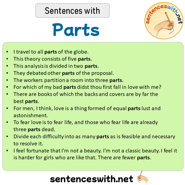 Sentences with Parts, Sentences about Parts